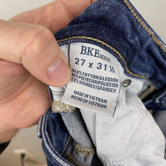 BKE Payton Jeans Womens 27x31.5 Blue Mid Rise Skinny Stretch Denim Universal Fit - Picture 6 of 11